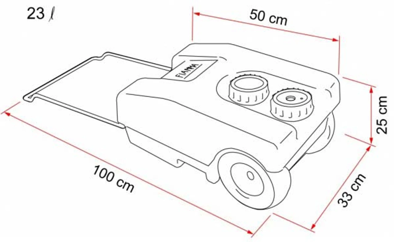 Fiamma 23 Litre Fresh Water Caravan Roll Tank - Image 3