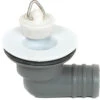 3/4" / 20mm White Plastic Caravan Top Sink Waste Siphon (R/Angled)