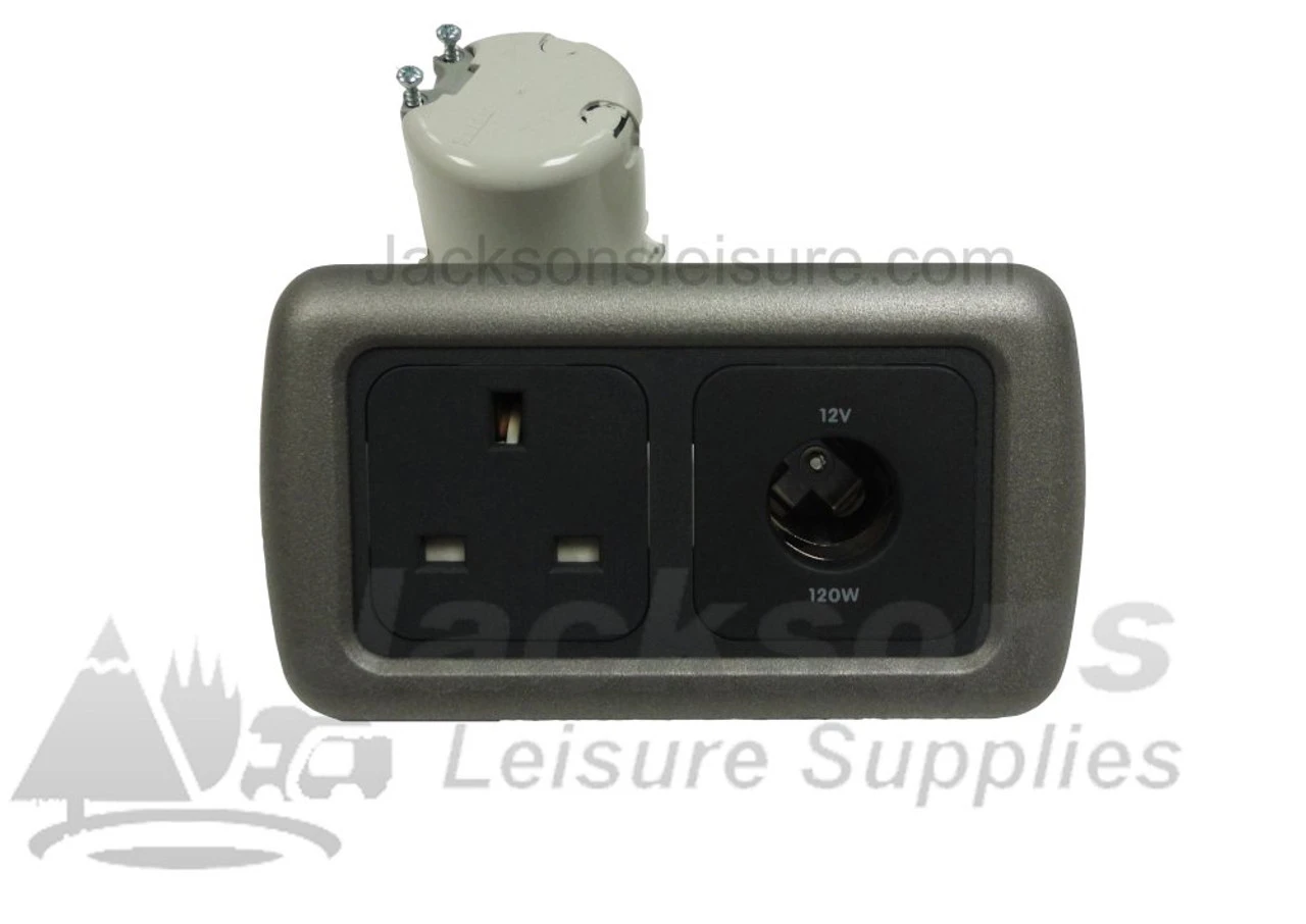 CBE 3 Pin & 12v Auto Socket With Twin Support & Frame