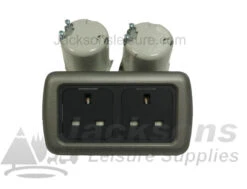 CBE Twin 3 Pin Socket With Support & Frame