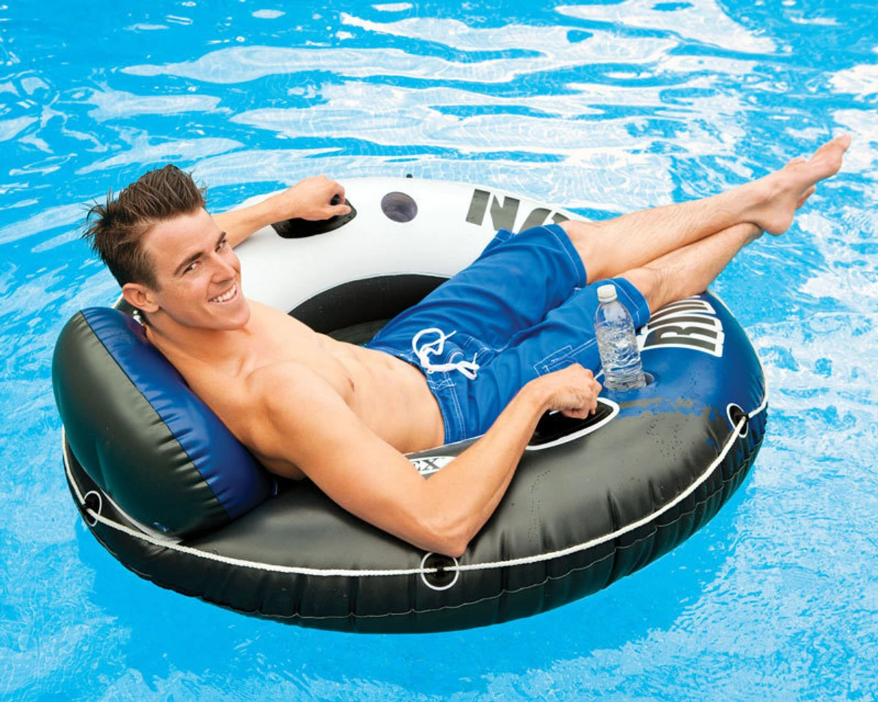 Intex River Run Luxury Inflatable Ring Floating Pool Tube - Image 2