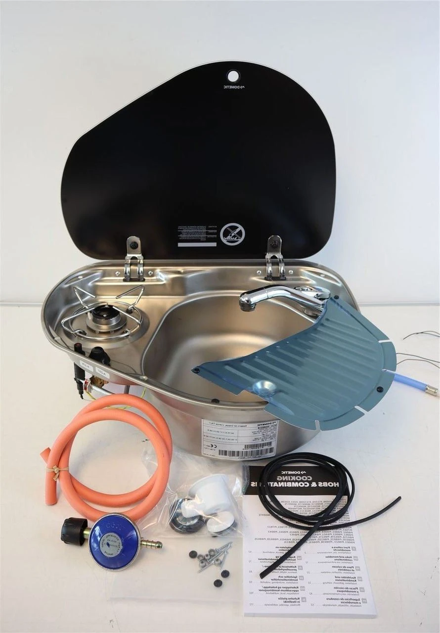 Dometic Smev 8821 Sink & Hob Combination GAZ Installation Kit For Campervan Caravan + Template