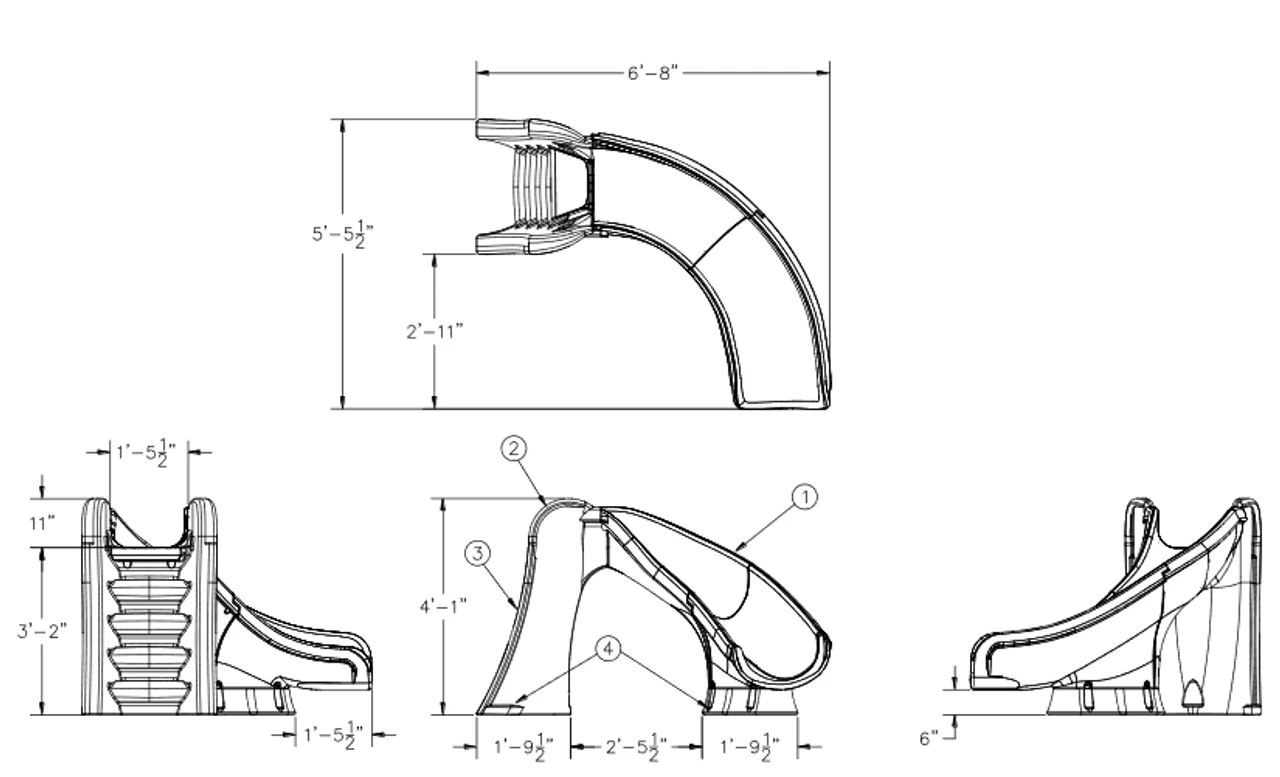SR Smith Cyclone Swimming Pool Water Slide Flume - Image 7