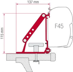 Fiamma F45 Awning Roof Rails Installation Kit Auto Adapter Brackets