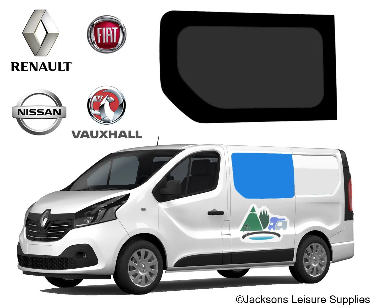 Renault Trafic Vauxhall Vivaro Fixed Glass Campervan Window - UK Passenger Side - Image 2