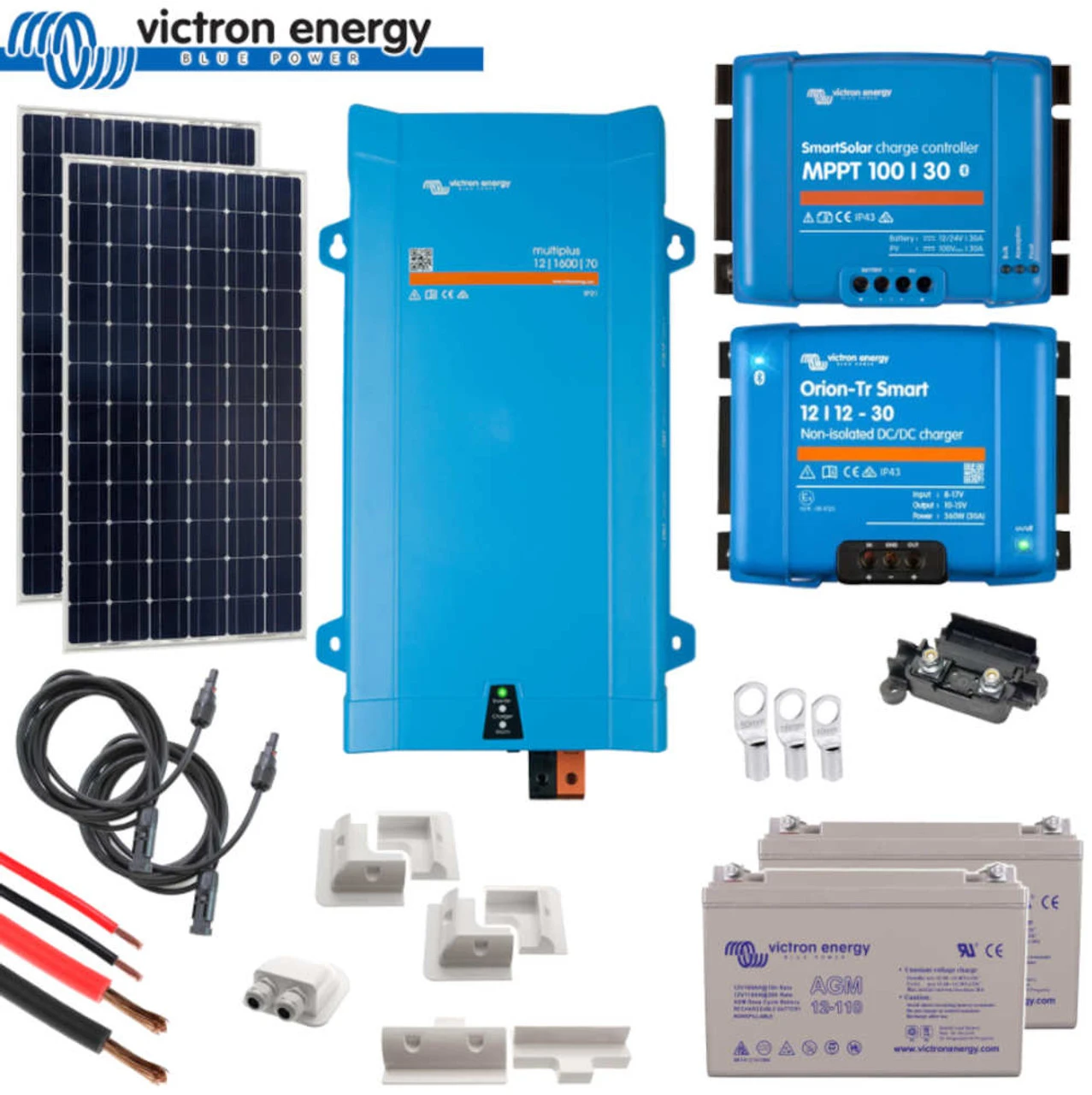 Victron Energy Victron 350 Watt Solar Panel Kit With MPPT Controller, MultiPlus And DC-DC Charger