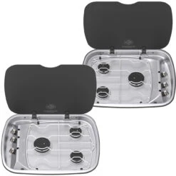 Thetford Spinflo Argent Caravan 3 Burner Hob With Glass Lid