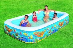 Bestway Children's Rectangular Inflatable Sea Life Paddling Splash Play Pool