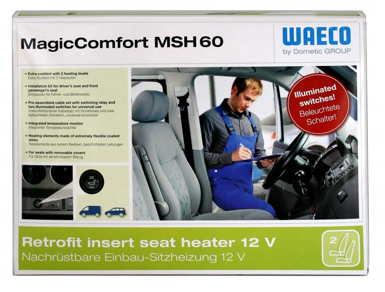 Dometic Waeco Magic Comfort MSH60 Heated Car Seat Kit - Image 4