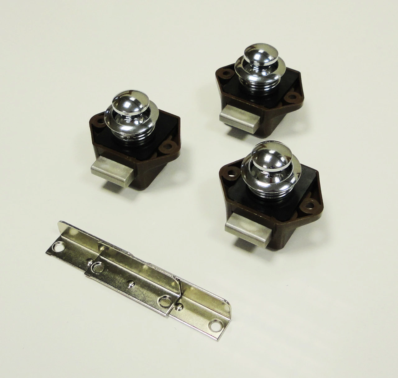 3 Pack Of Caravan Mini Push Button Door Handle And Catch - Image 5