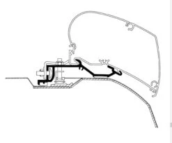 Thule Awning Bracket For Omnistor 6200/6300 - Ducato/Jumper/Boxer (2007 Onwards)