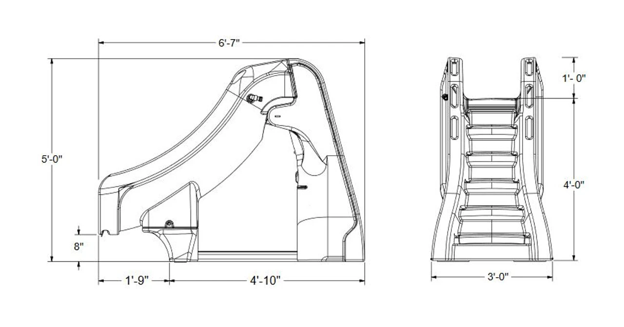 SR Smith SlideAway Portable Residential Swimming Pool Slide - Image 7