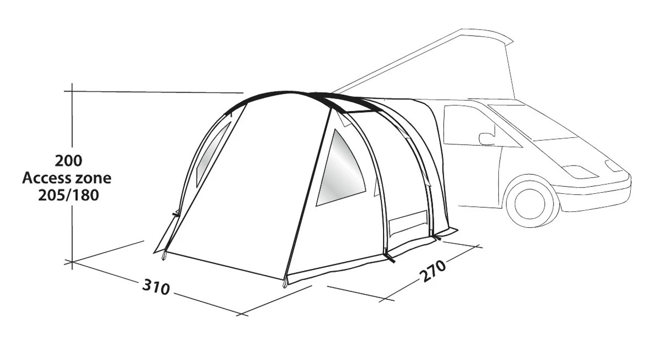Easy Camp Shamrock Drive Away Awning Tent For Campervans - Image 7