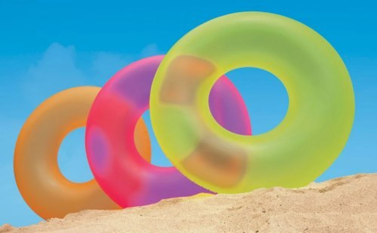 Intex Inflatable Neon Frost Tube Pool Ring - Image 2