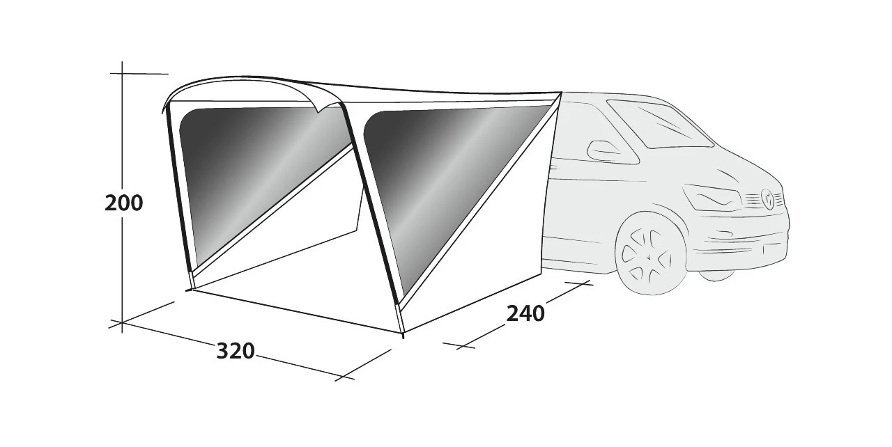 Outwell Campervan Touring Mini Shelter Awning - Image 5