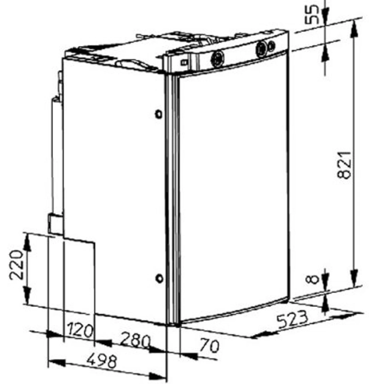 Dometic RMS8501 Absorption 3 Way Caravan Fridge - Image 3