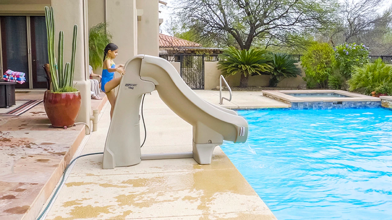 SR Smith SlideAway Portable Residential Swimming Pool Slide - Image 4