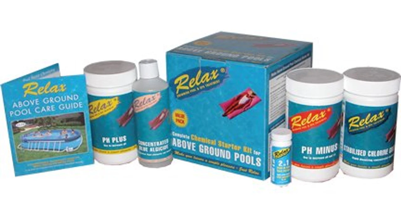 Relax Above Ground Swimming Pool Chemical Starter Kit