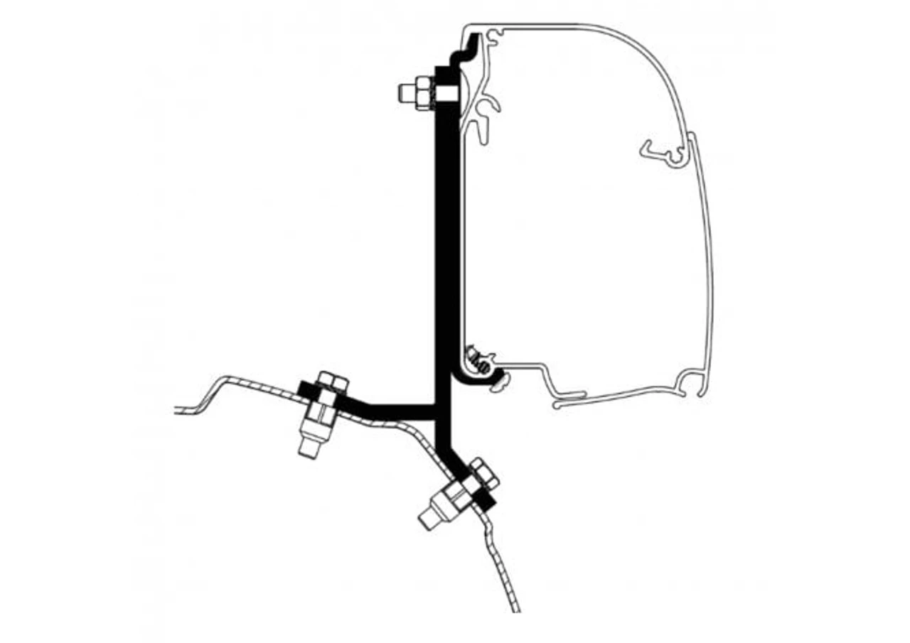 Thule Omnistor 4900 Ford Transit/Toureno Custom SWB Campervan Awning Bracket Kit - Image 2