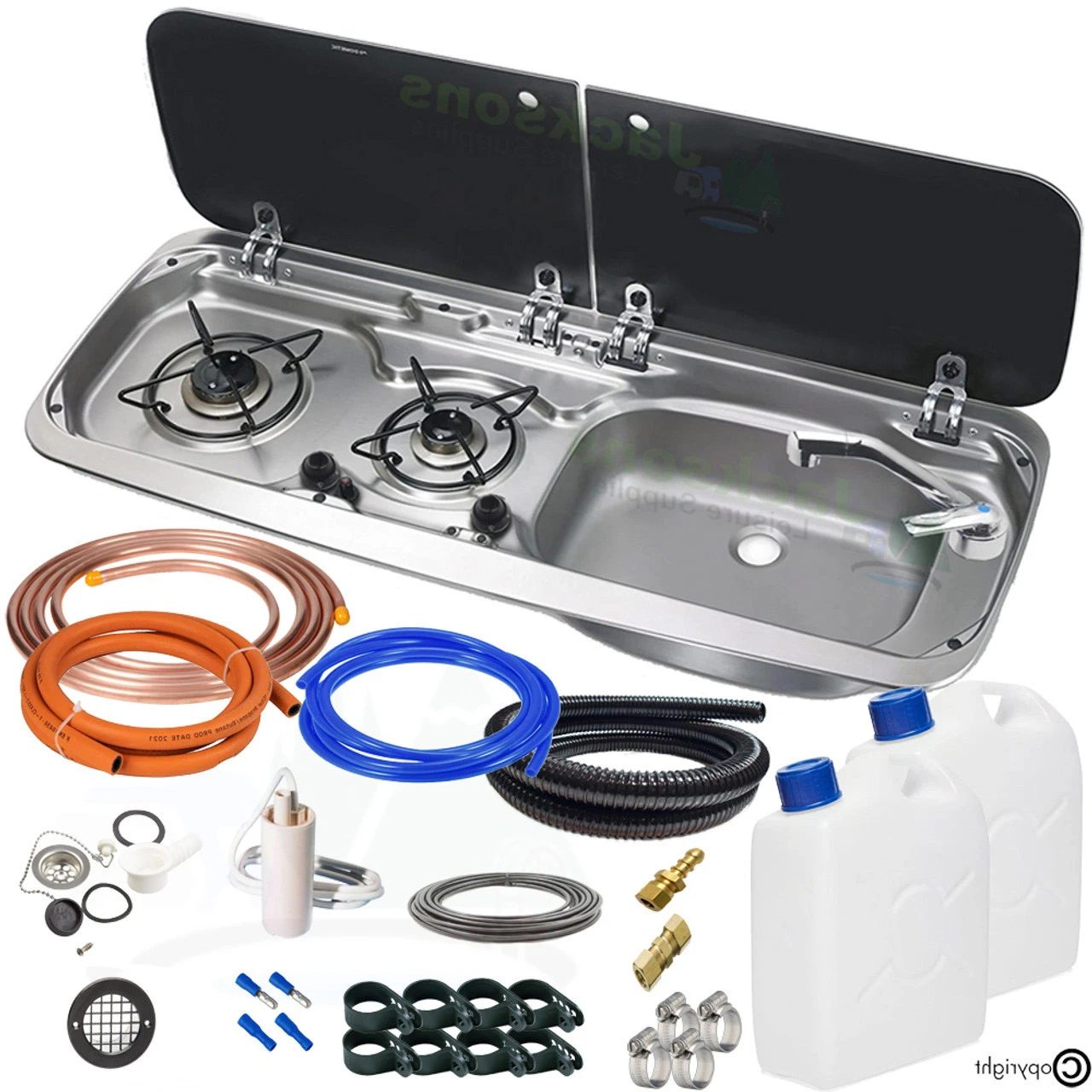 Dometic Smev 9222 Hob And Sink Campervan Conversion Universal Kit Inc Template - Image 2