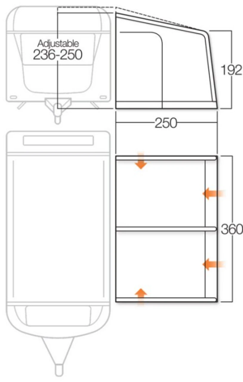 Vango Varkala Connect Caravan Airbeam Awning - Image 9