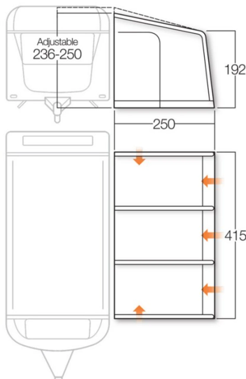 Vango Varkala Connect Caravan Airbeam Awning - Image 10