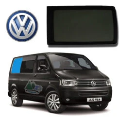 VW T5 T6 Bonded Privacy Glass Fixed Window - Rear Right Hand SWB